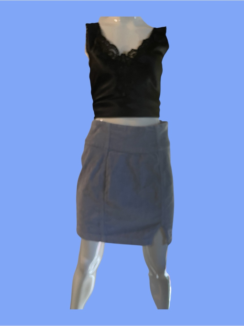 SO Light Purple Corduroy Mini Skirt